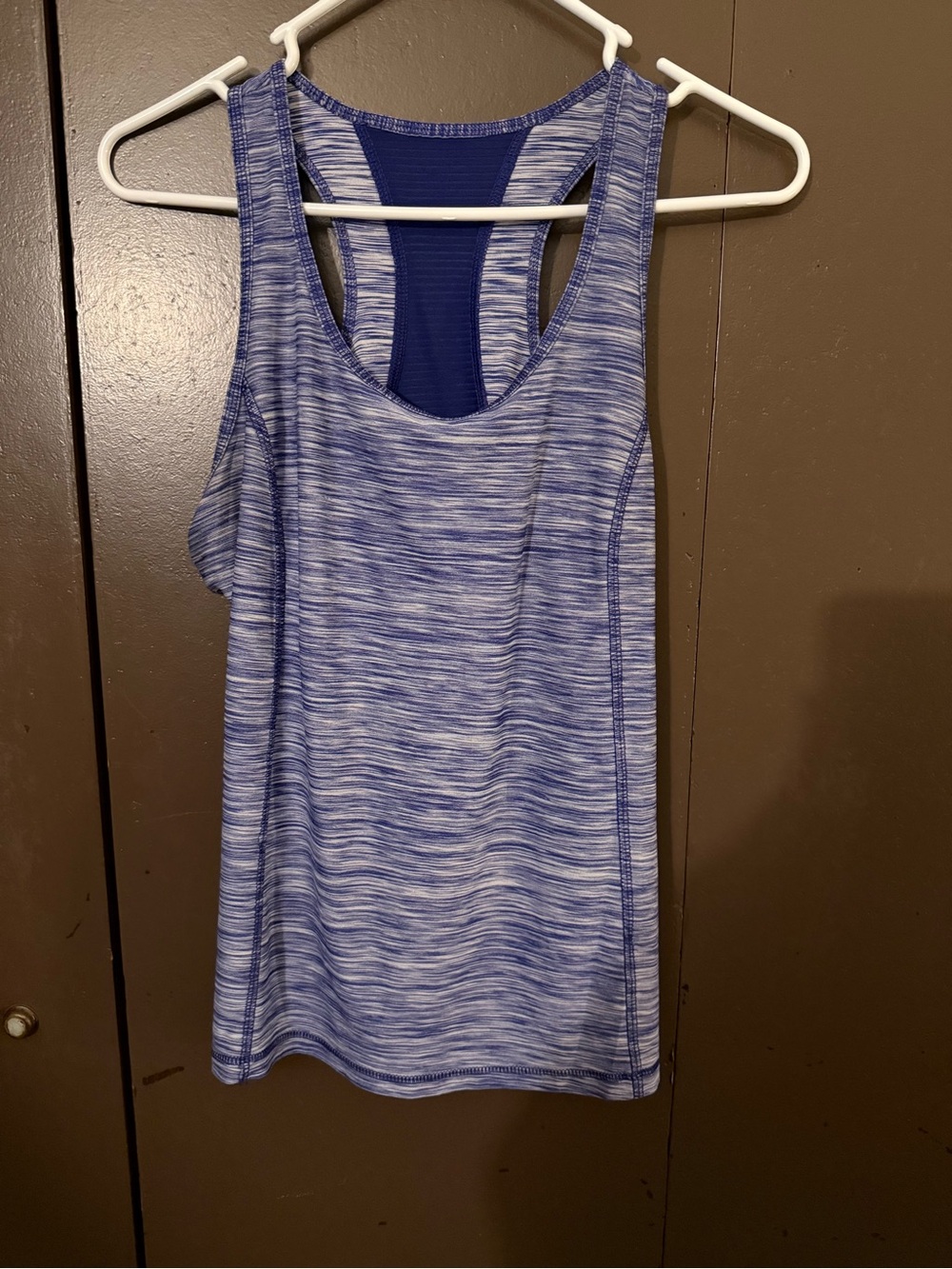 Danskin Now Blue Space-Dye Racerback Workout Tank